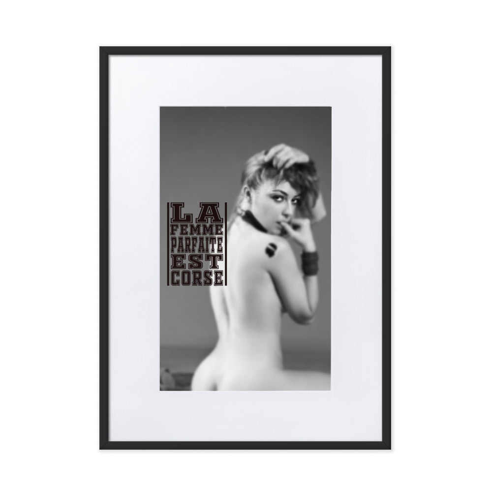 Poster Femme Corse Encadré - Ochju Ochju Noir / 50 × 70 cm souvenirdefrance Souvenirs de Corse Poster Femme Corse Encadré