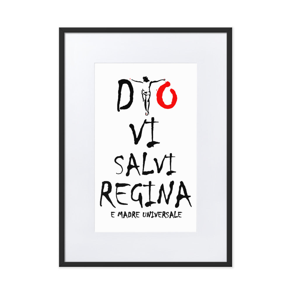 Poster Dio Vi Salvi Regina Encadré