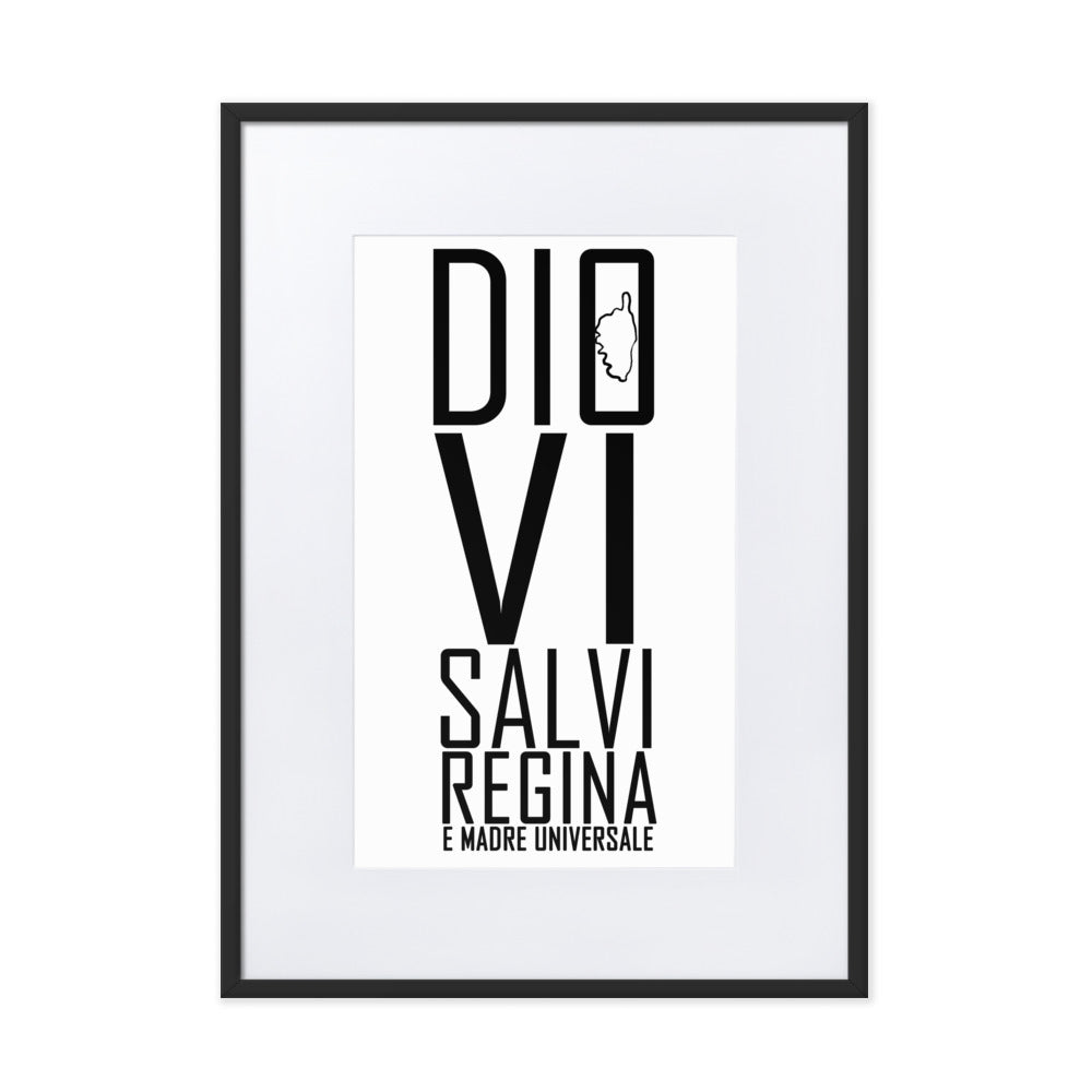 Poster Dio Vi Salvi Regina Encadré