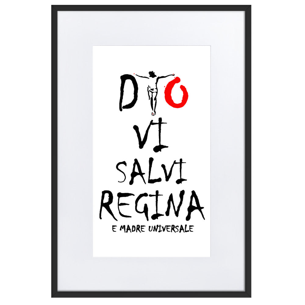 Poster Dio Vi Salvi Regina Encadré