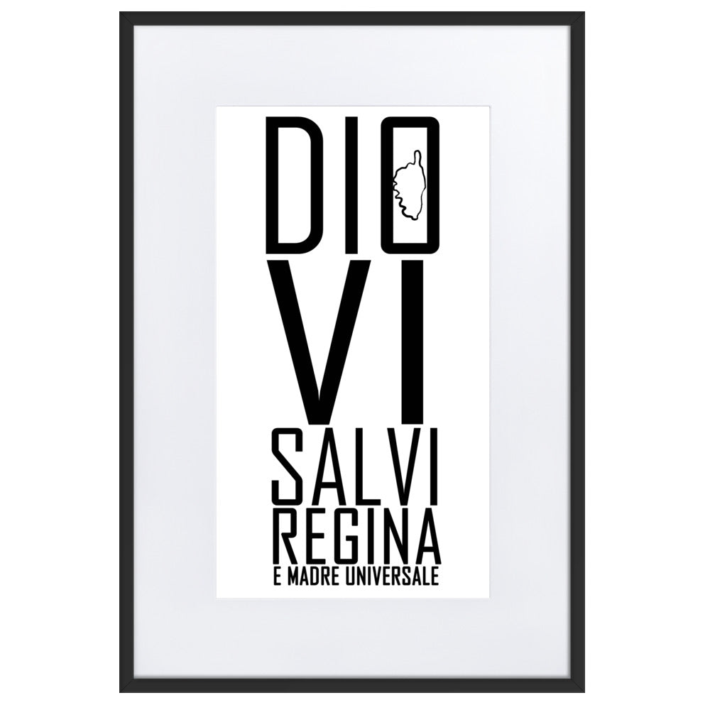 Poster Dio Vi Salvi Regina Encadré