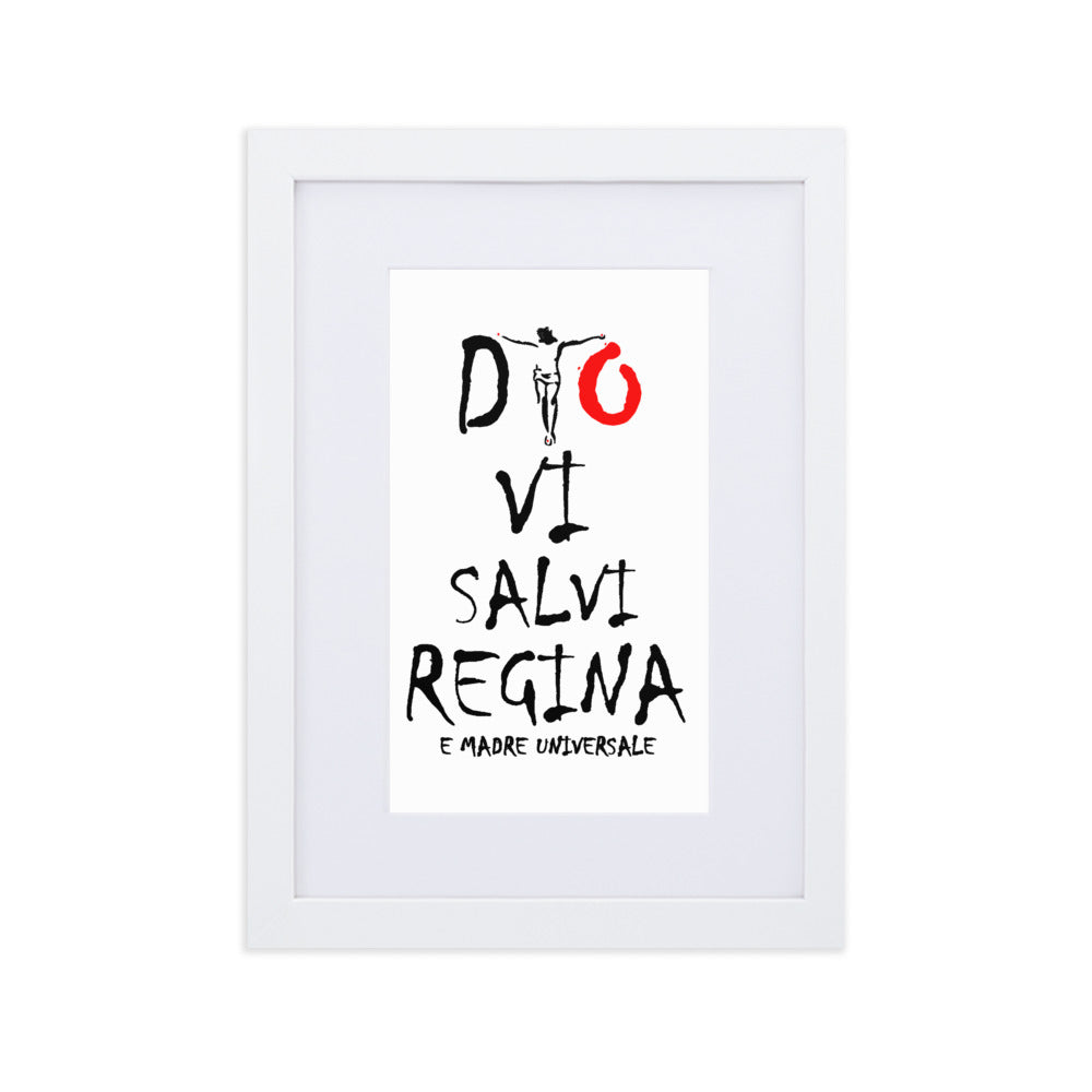 Poster Dio Vi Salvi Regina Encadré