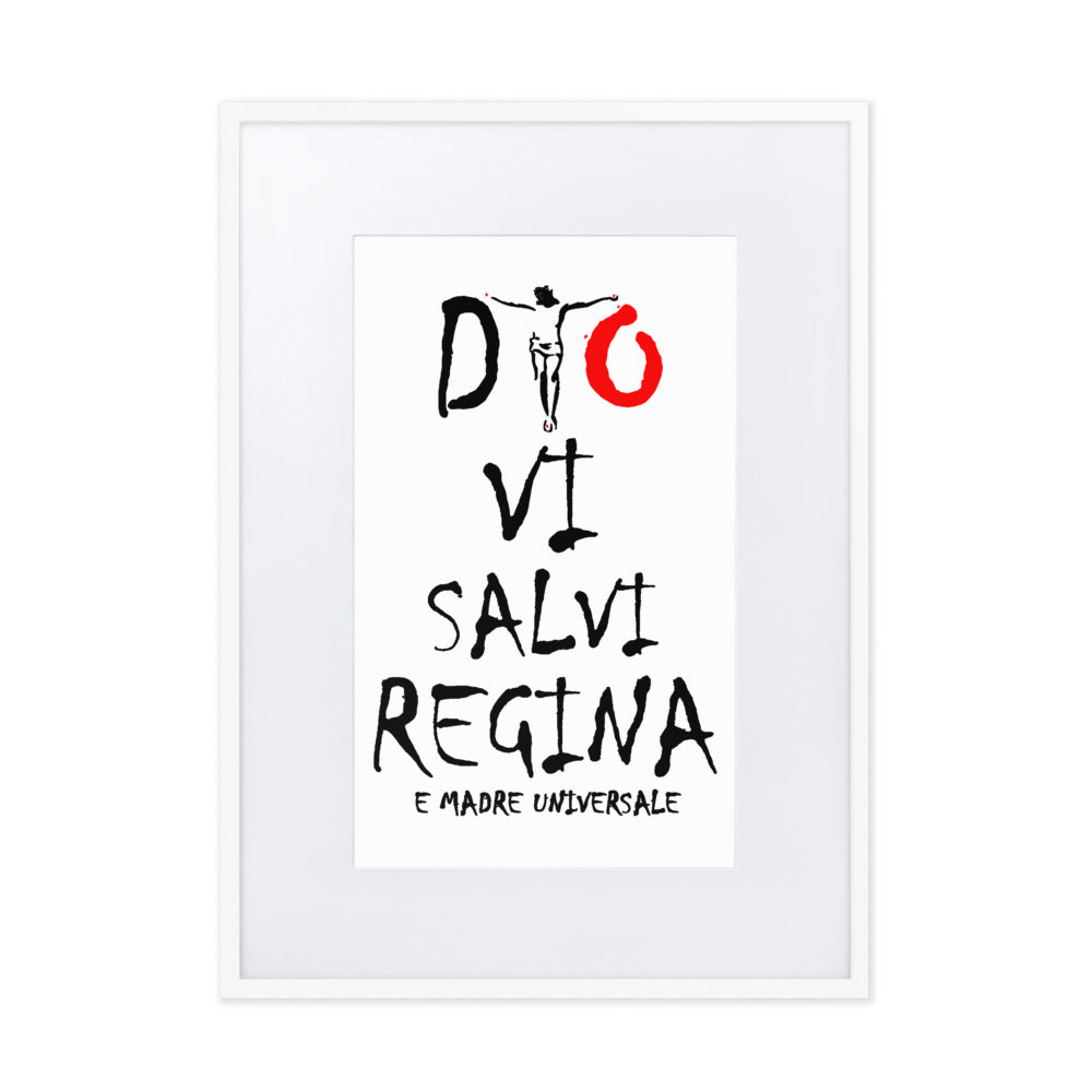 Poster Dio Vi Salvi Regina Encadré