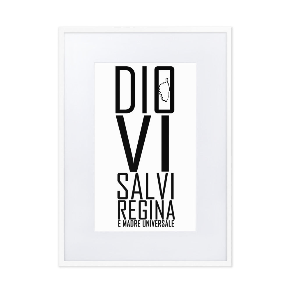 Poster Dio Vi Salvi Regina Encadré