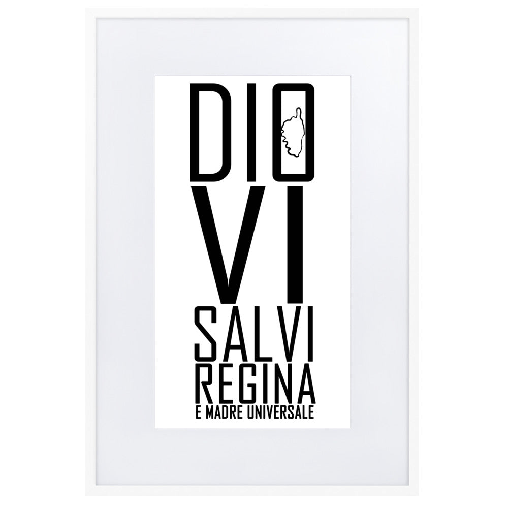 Poster Dio Vi Salvi Regina Encadré