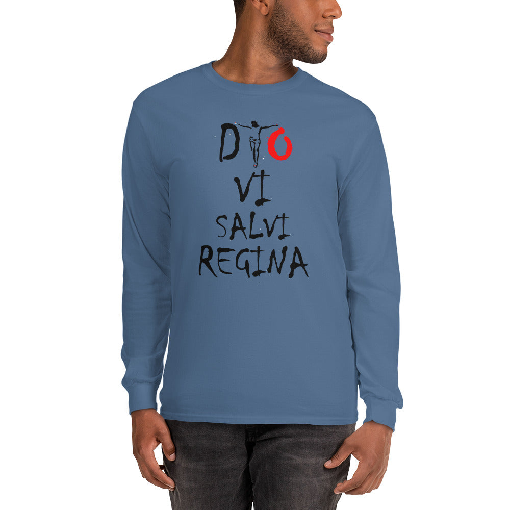 T-shirt Dio Vi Salvi Regina à manches longues - Ochju Ochju Bleu Indigo / S Ochju Souvenirs de Corse T-shirt Dio Vi Salvi Regina à manches longues