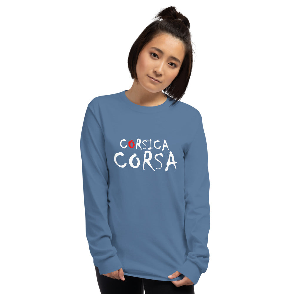 T-shirt Corsica Corsa à manches longues - Ochju Ochju Bleu Indigo / S Ochju Souvenirs de Corse T-shirt Corsica Corsa à manches longues