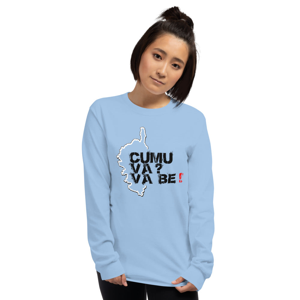 T-shirt Cumu Va ? Va Be ! à manches longues - Ochju Ochju Bleu Clair / S Ochju Souvenirs de Corse T-shirt Cumu Va ? Va Be ! à manches longues