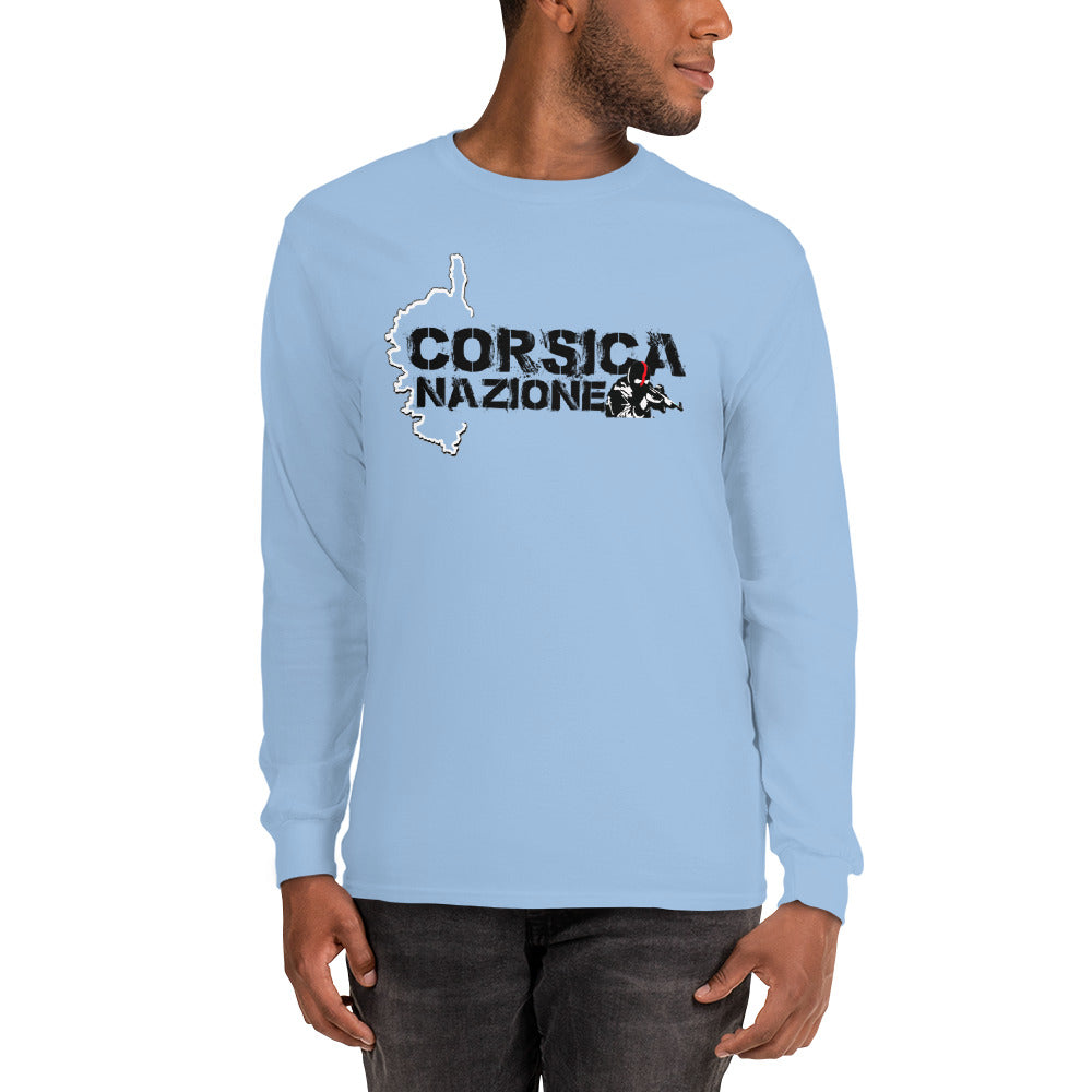 T-shirt Corsica Nazione à manches longues - Ochju Ochju Bleu Clair / S Ochju Souvenirs de Corse T-shirt Corsica Nazione à manches longues