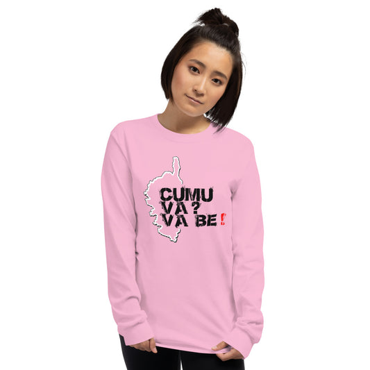 T-shirt Cumu Va ? Va Be ! à manches longues - Ochju Ochju Rose Clair / S Ochju Souvenirs de Corse T-shirt Cumu Va ? Va Be ! à manches longues