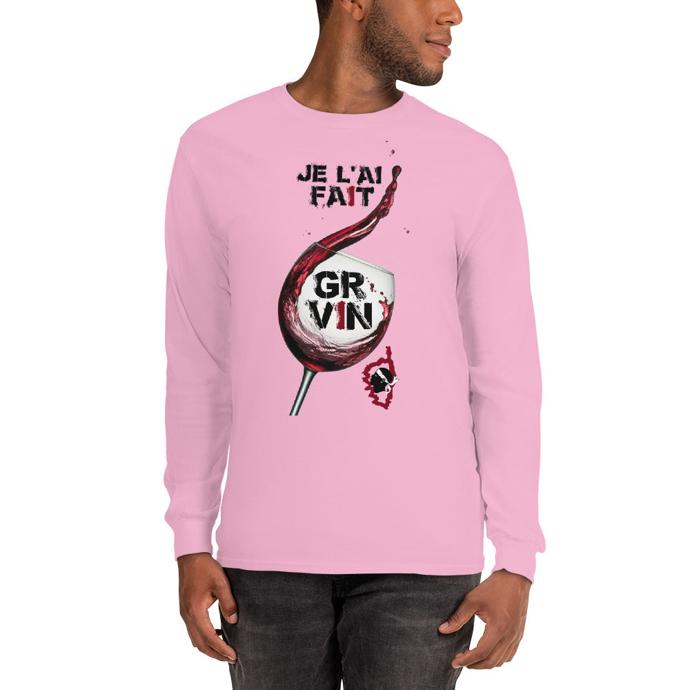 T-shirt GR Vin Corsica à manches longues - Ochju Ochju Rose Clair / S Ochju Souvenirs de Corse T-shirt GR Vin Corsica à manches longues