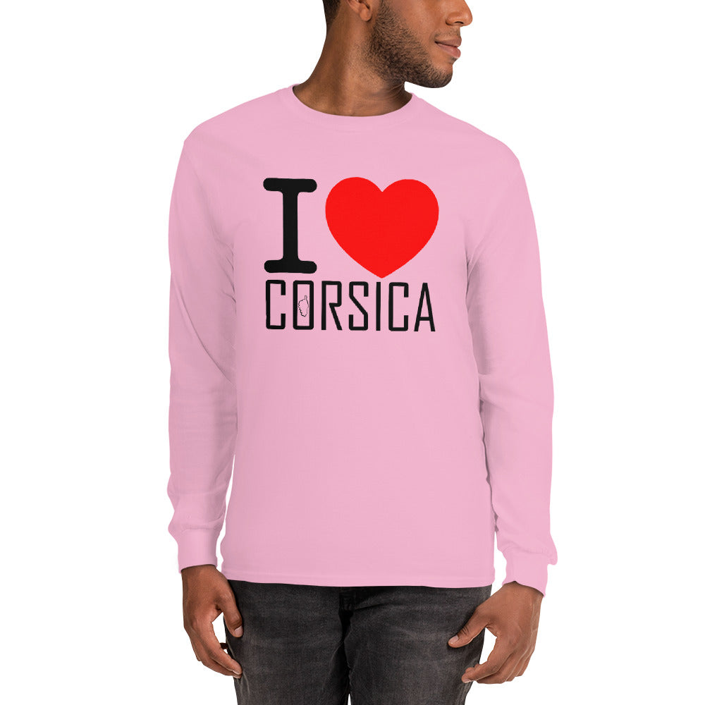 T-shirt I Love Corsica à manches longues - Ochju Ochju Rose Clair / S Ochju Souvenirs de Corse T-shirt I Love Corsica à manches longues