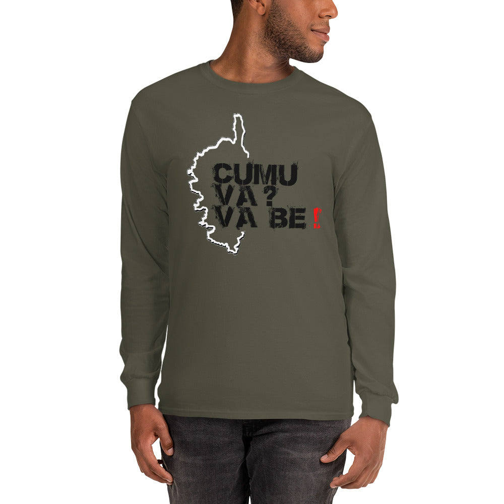 T-shirt Cumu Va ? Va Be ! à manches longues - Ochju Ochju Ochju Souvenirs de Corse T-shirt Cumu Va ? Va Be ! à manches longues