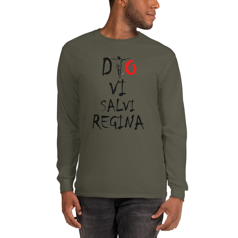 T-shirt Dio Vi Salvi Regina à manches longues - Ochju Ochju Vert Militaire / S Ochju Souvenirs de Corse T-shirt Dio Vi Salvi Regina à manches longues