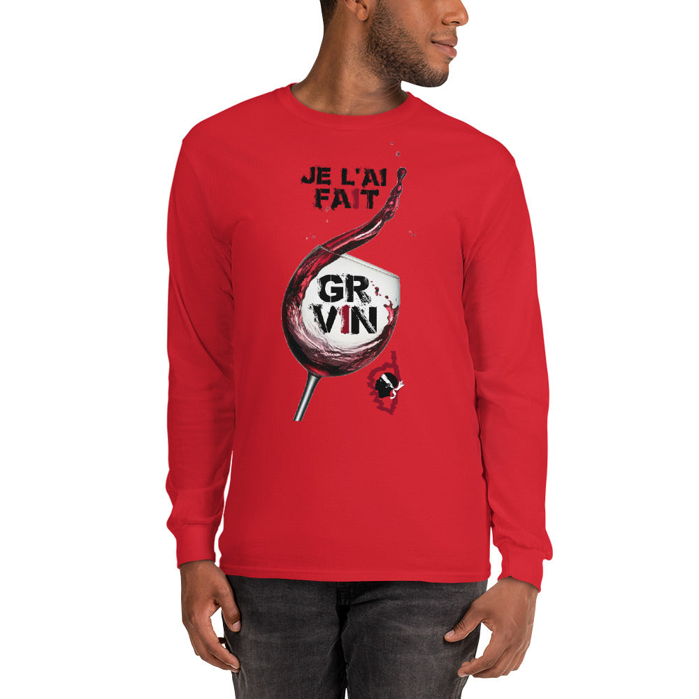 T-shirt GR Vin Corsica à manches longues - Ochju Ochju Rouge / S Ochju Souvenirs de Corse T-shirt GR Vin Corsica à manches longues