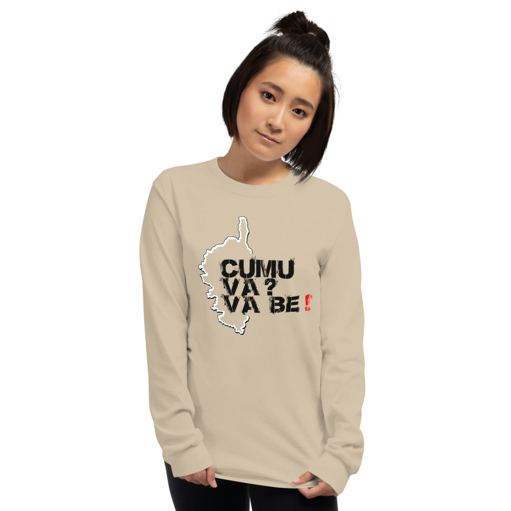 T-shirt Cumu Va ? Va Be ! à manches longues - Ochju Ochju Sable / S Ochju Souvenirs de Corse T-shirt Cumu Va ? Va Be ! à manches longues