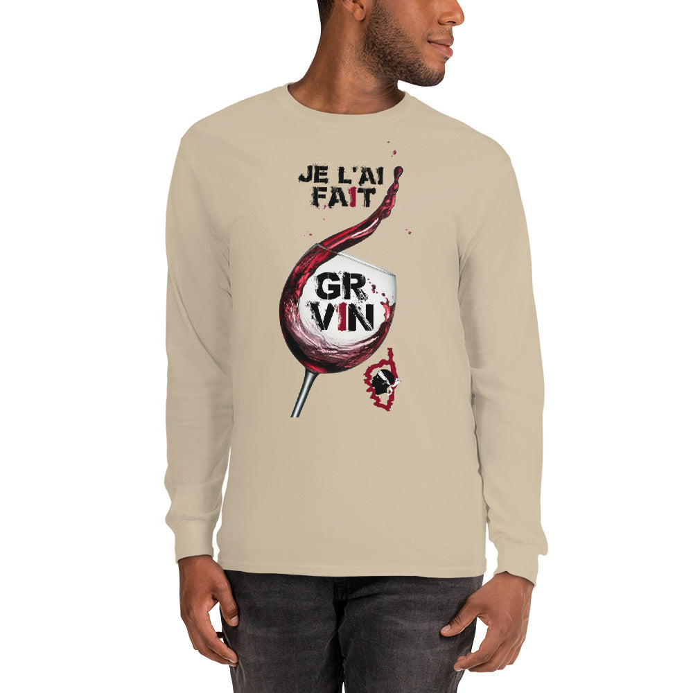 T-shirt GR Vin Corsica à manches longues - Ochju Ochju Sable / S Ochju Souvenirs de Corse T-shirt GR Vin Corsica à manches longues