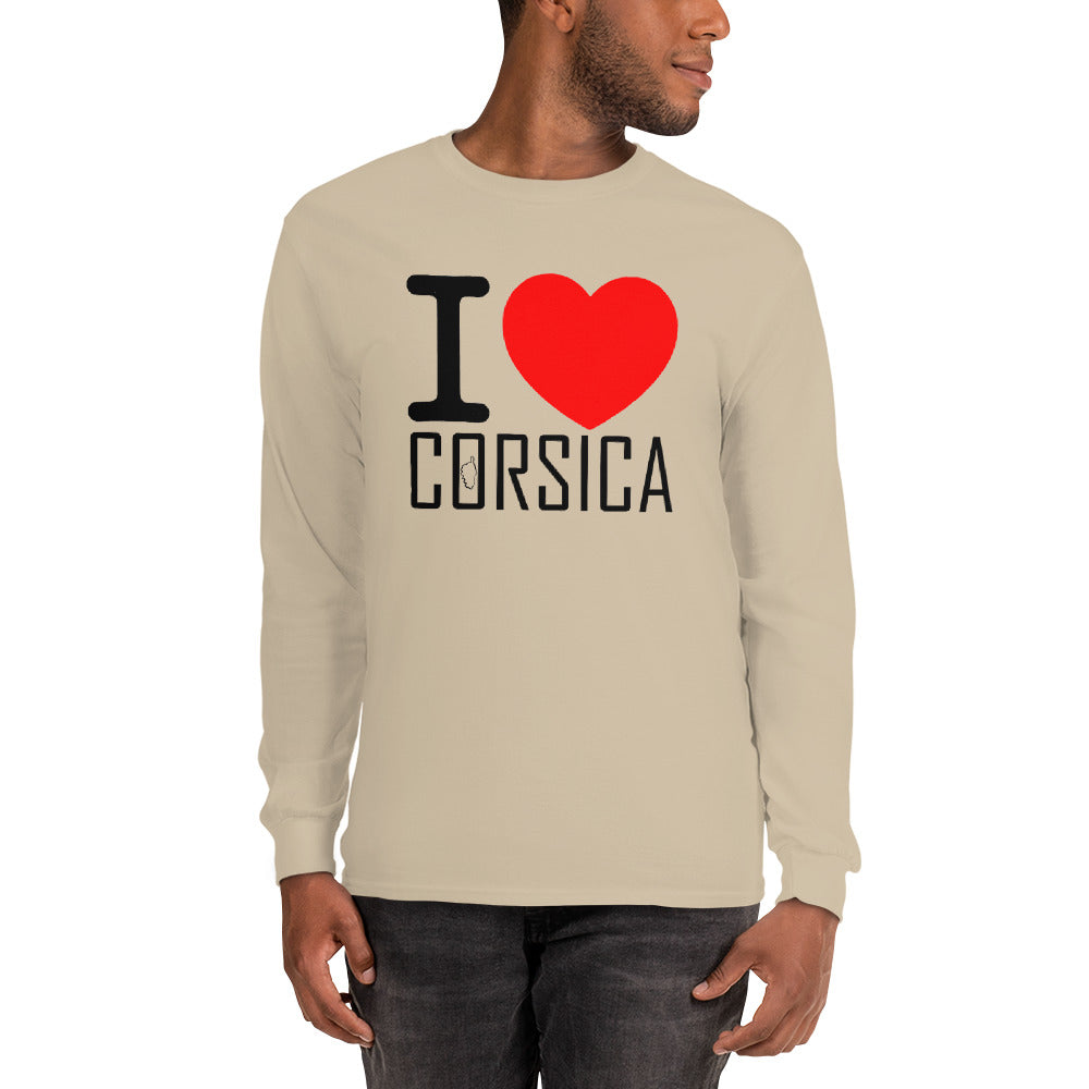 T-shirt I Love Corsica à manches longues - Ochju Ochju Sable / S Ochju Souvenirs de Corse T-shirt I Love Corsica à manches longues
