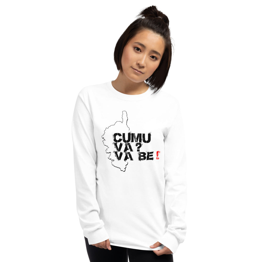 T-shirt Cumu Va ? Va Be ! à manches longues - Ochju Ochju Blanc / S Ochju Souvenirs de Corse T-shirt Cumu Va ? Va Be ! à manches longues