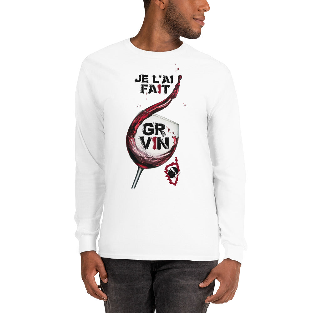 T-shirt GR Vin Corsica à manches longues - Ochju Ochju Blanc / S Ochju Souvenirs de Corse T-shirt GR Vin Corsica à manches longues
