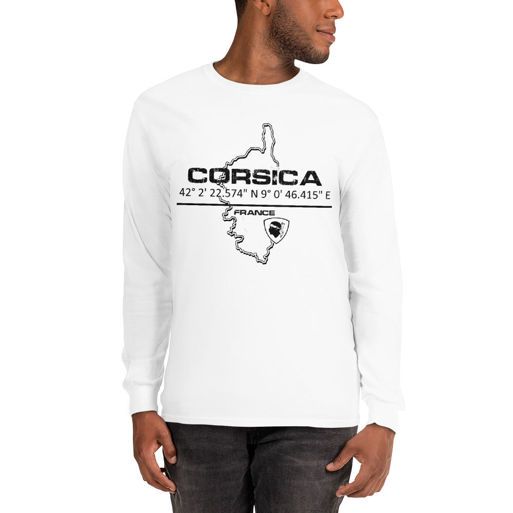 T-shirt GPS Corsica à manches longues - Ochju Ochju Ochju Souvenirs de Corse T-shirt GPS Corsica à manches longues