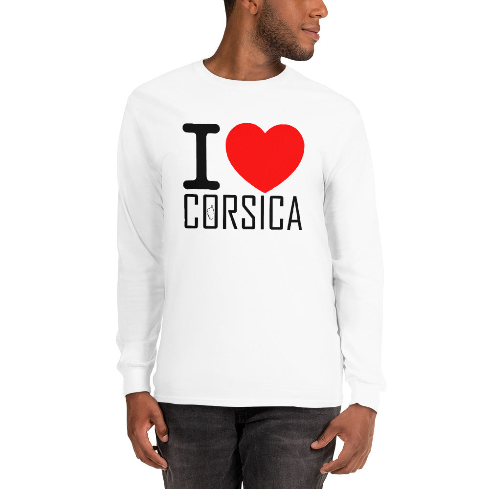 T-shirt I Love Corsica à manches longues - Ochju Ochju Blanc / S Ochju Souvenirs de Corse T-shirt I Love Corsica à manches longues