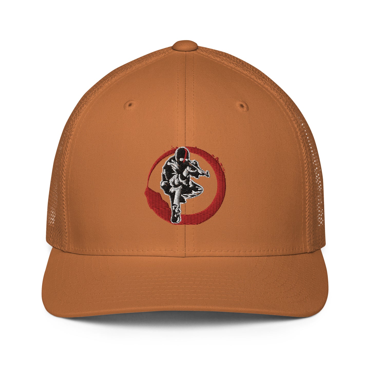 Casquette avec arrière en maille Ribellu contour rouge - Ochju Ochju Caramel Ochju Casquette avec arrière en maille Ribellu contour rouge