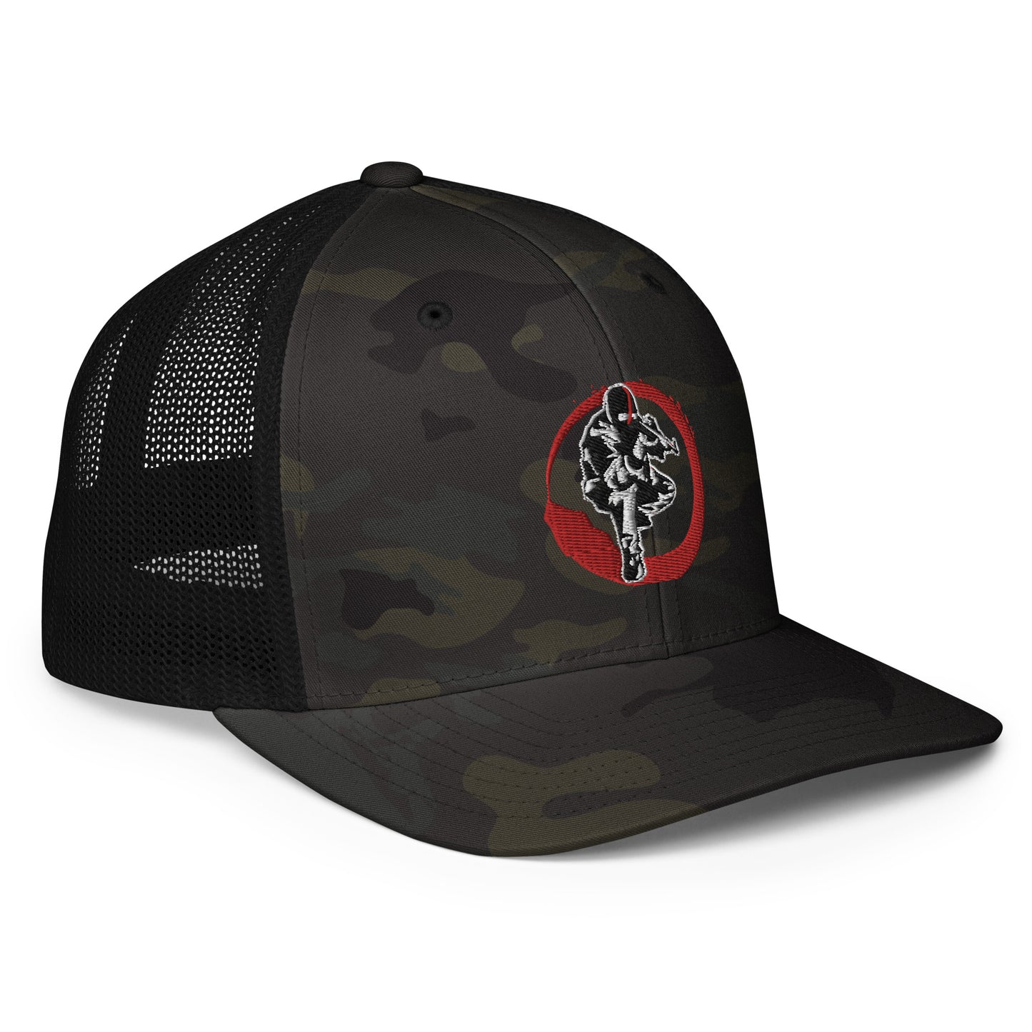 Casquette avec arrière en maille Ribellu contour rouge - Ochju Ochju Ochju Casquette avec arrière en maille Ribellu contour rouge