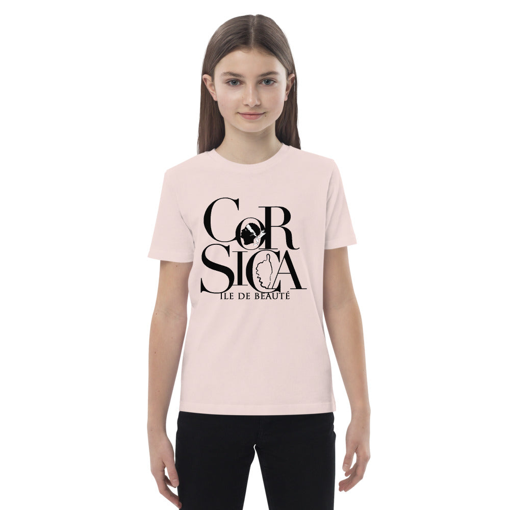 T-shirt en coton bio enfant Corsica - Ochju Ochju Candy Pink / 3-4 Ochju Souvenirs de Corse T-shirt en coton bio enfant Corsica