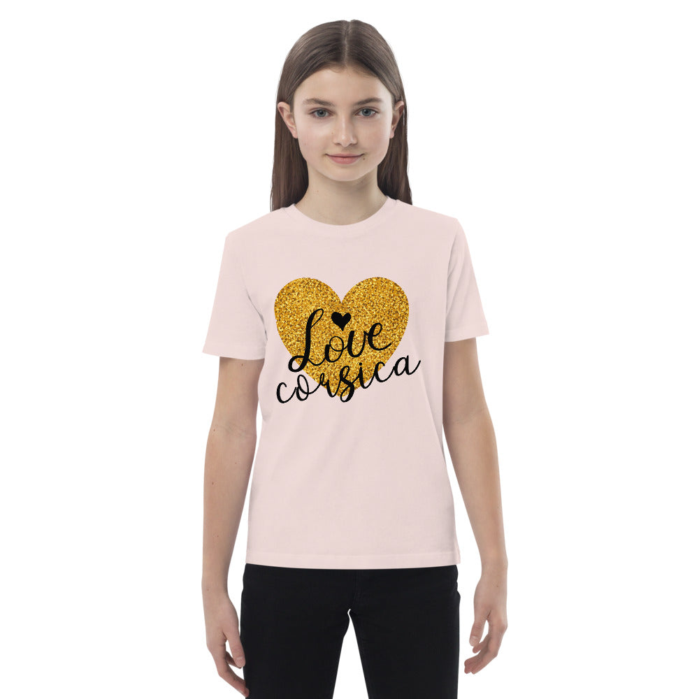 T-shirt en coton bio enfant I Love Corsica - Ochju Ochju Candy Pink / 3-4 Ochju Souvenirs de Corse T-shirt en coton bio enfant I Love Corsica