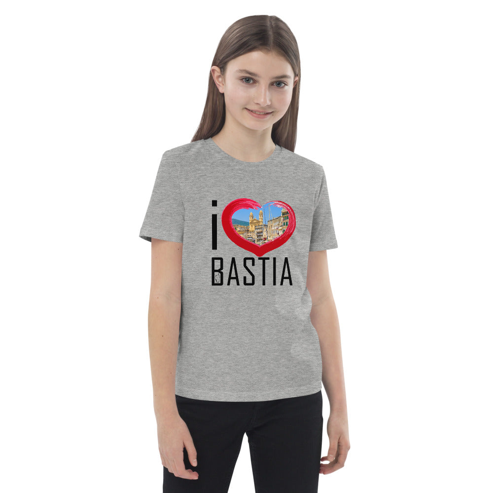 T-shirt en coton bio enfant I Love Bastia - Ochju Ochju Ochju Souvenirs de Corse T-shirt en coton bio enfant I Love Bastia