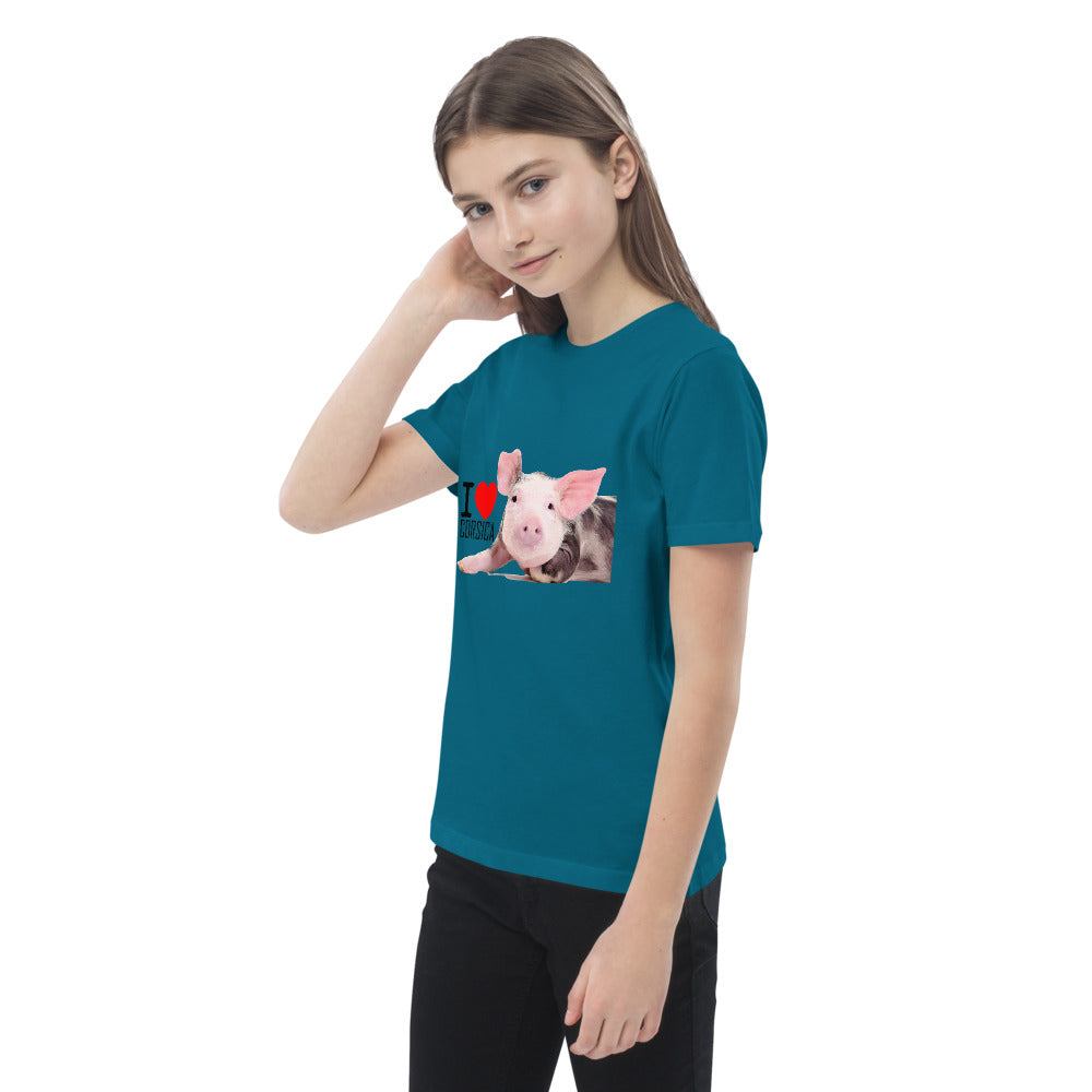 T-shirt en coton bio enfant Cochon Corse - Ochju Ochju Ochju Souvenirs de Corse T-shirt en coton bio enfant Cochon Corse