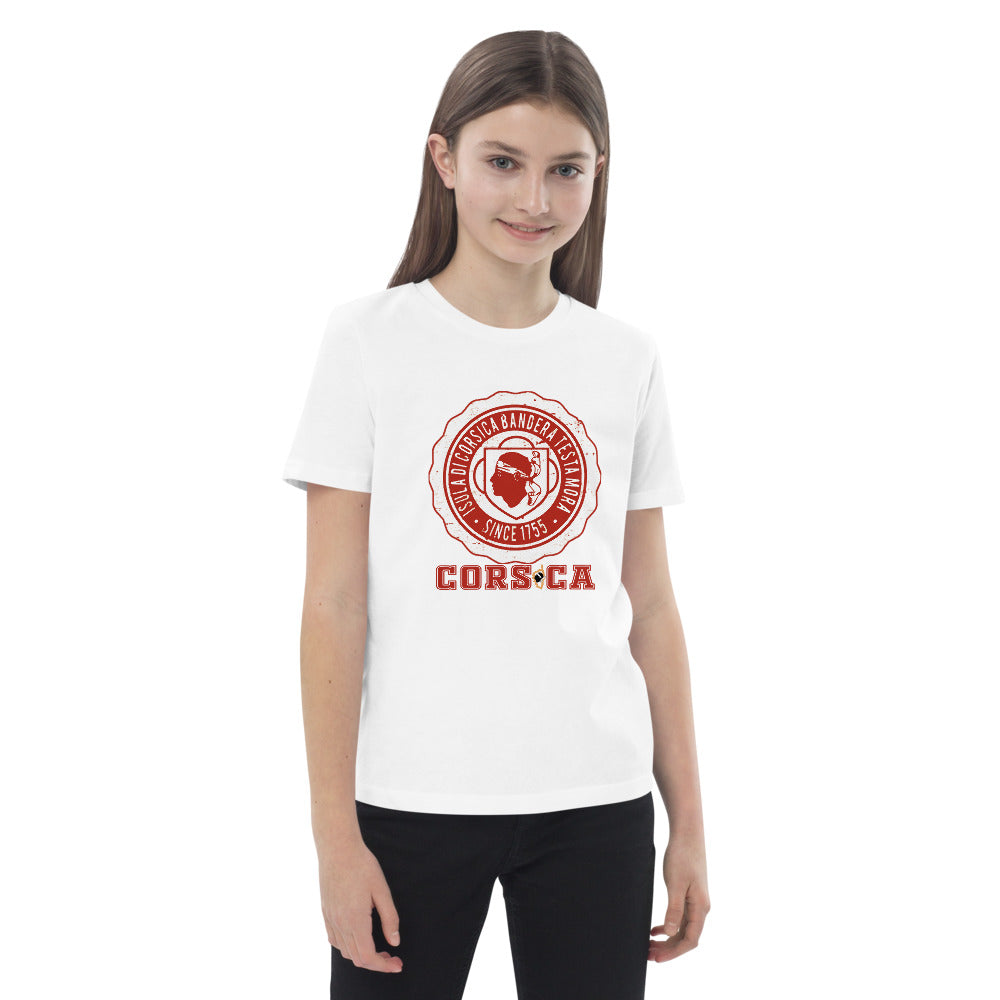 T-shirt en coton bio enfant Corsica - Ochju Ochju Blanc / 3-4 Ochju Souvenirs de Corse T-shirt en coton bio enfant Corsica