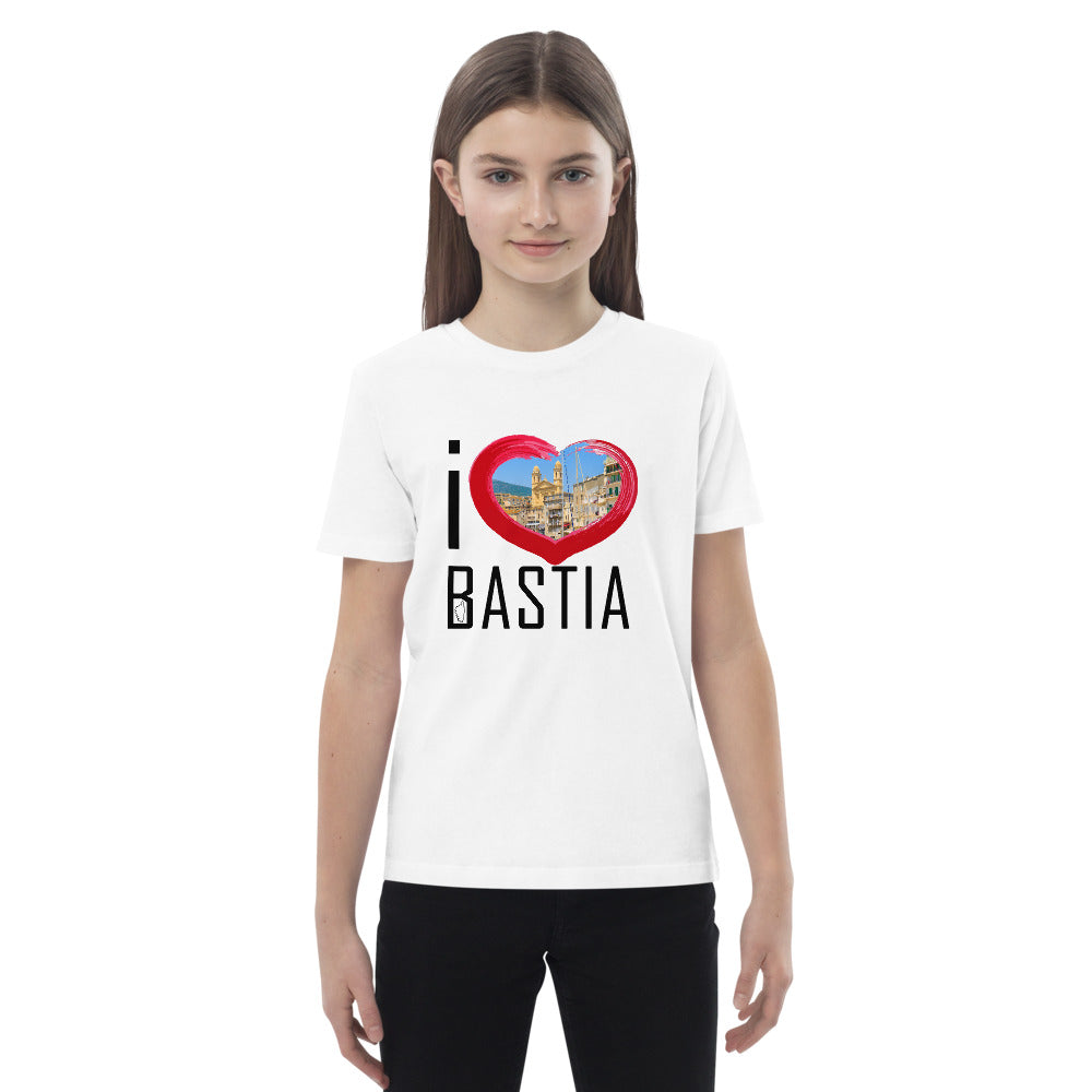 T-shirt en coton bio enfant I Love Bastia - Ochju Ochju Blanc / 3-4 Ochju Souvenirs de Corse T-shirt en coton bio enfant I Love Bastia