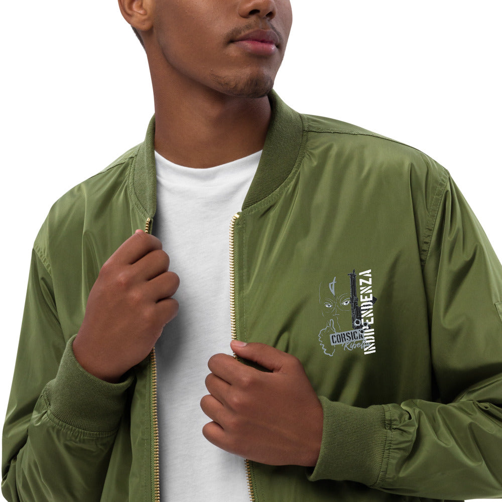 Veste bomber recyclée Indipendenza Corsa - Ochju Ochju Vert militaire / XS Ochju Veste bomber recyclée Indipendenza Corsa