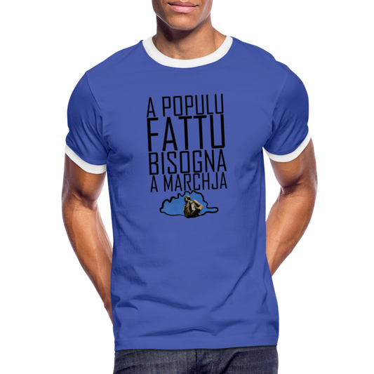 T-shirt Sport A Populu Fattu - Ochju Ochju bleu/blanc / M SPOD T-shirt contrasté Homme T-shirt Sport A Populu Fattu