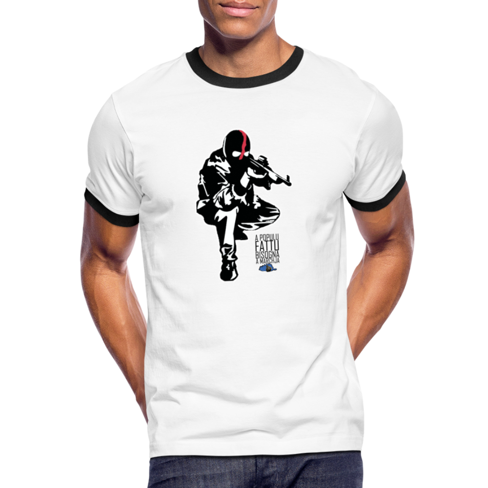 T-shirt Sport Ribellu - Ochju Ochju blanc/noir / M SPOD T-shirt contrasté Homme T-shirt Sport Ribellu