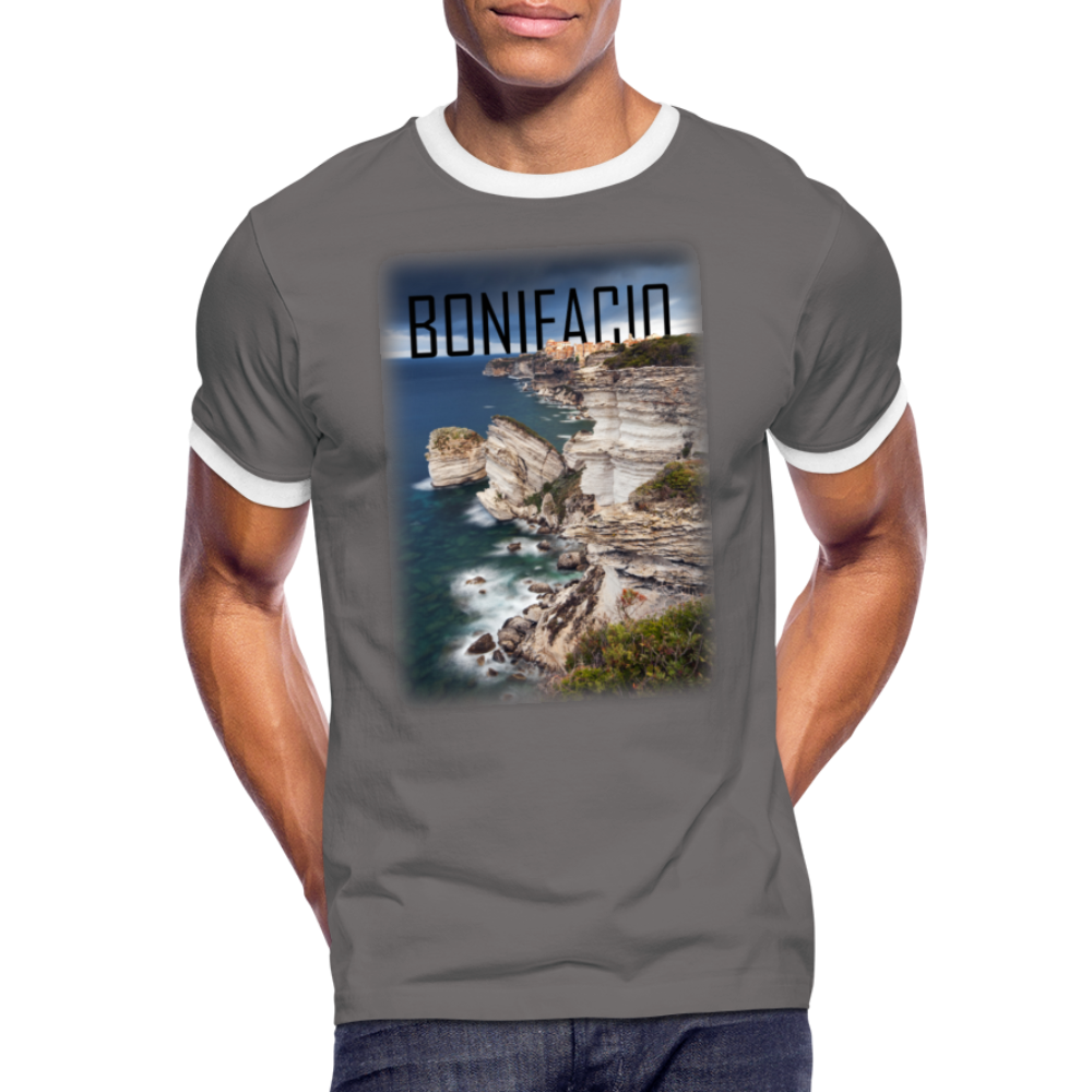 T-Shirt Sport Bonifacio Corsica - Ochju Ochju gris souris/blanc / M SPOD T-shirt contrasté Homme T-Shirt Sport Bonifacio Corsica