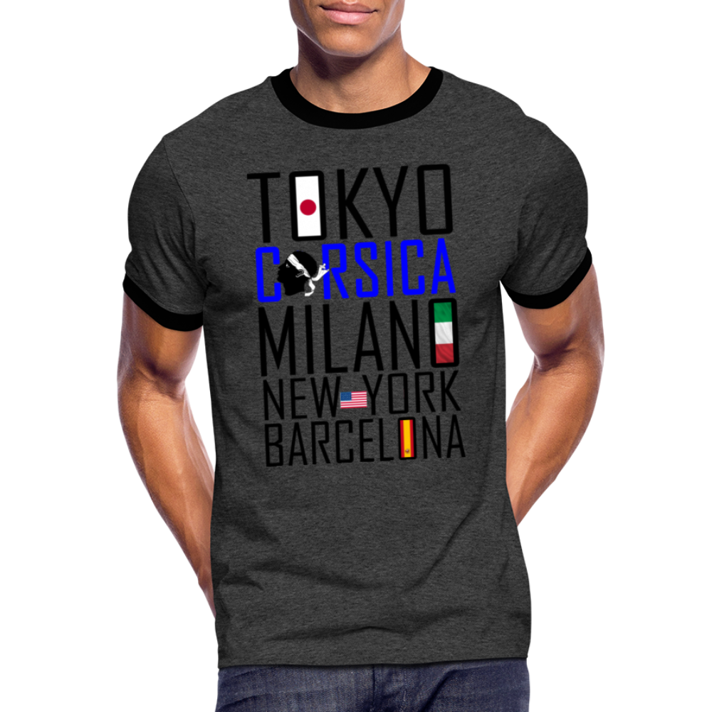 T-shirt Sport Tokyo, Corsica - Ochju Ochju anthracite/noir / M SPOD T-shirt contrasté Homme T-shirt Sport Tokyo, Corsica