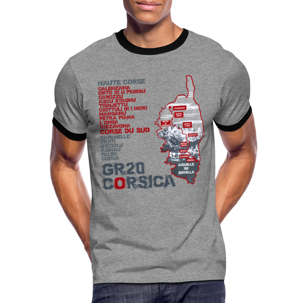T-shirt Sport GR20 Corsica - Ochju Ochju gris chiné/noir / M SPOD T-shirt contrasté Homme T-shirt Sport GR20 Corsica