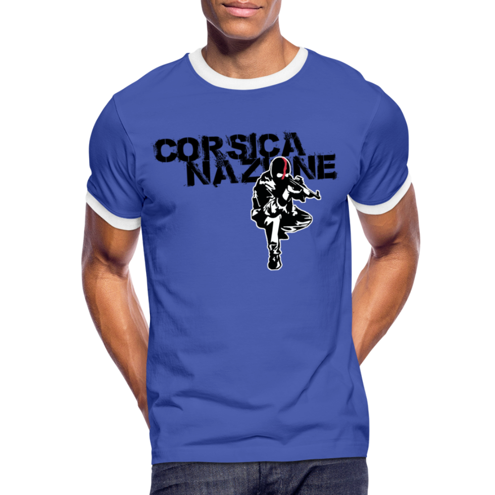 T-shirt Sport Corsica Nazione Ribellu - Ochju Ochju bleu/blanc / M SPOD T-shirt contrasté Homme T-shirt Sport Corsica Nazione Ribellu