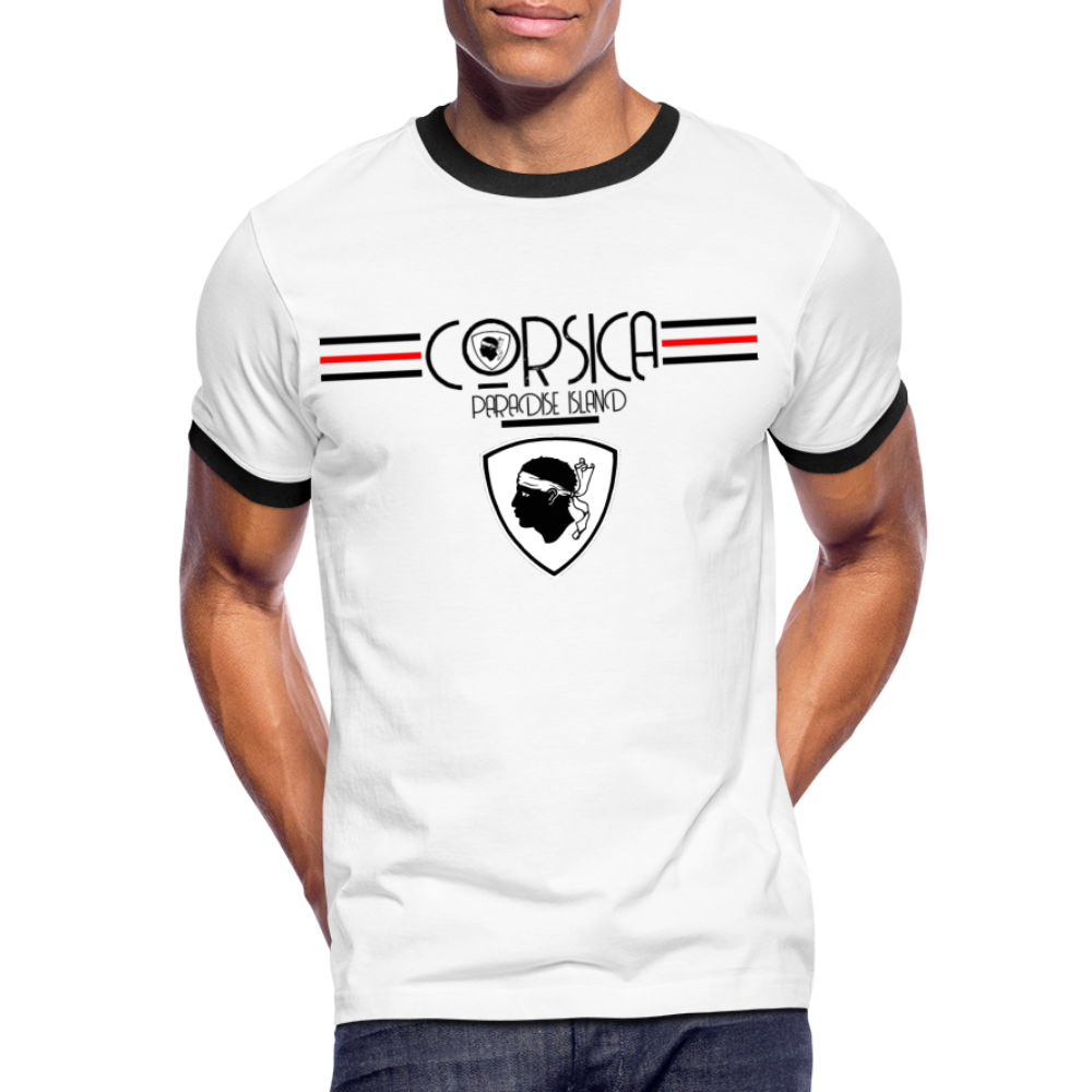 T-shirt Sport Corsica Paradise Island - Ochju Ochju blanc/noir / M SPOD T-shirt contrasté Homme T-shirt Sport Corsica Paradise Island