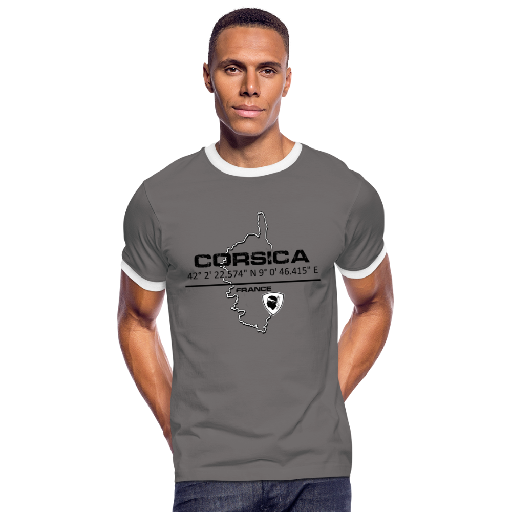 T-shirt Sport GPS Corsica - Ochju Ochju gris souris/blanc / M SPOD T-shirt contrasté Homme T-shirt Sport GPS Corsica