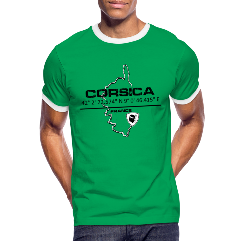 T-shirt Sport GPS Corsica - Ochju Ochju vert/blanc / M SPOD T-shirt contrasté Homme T-shirt Sport GPS Corsica