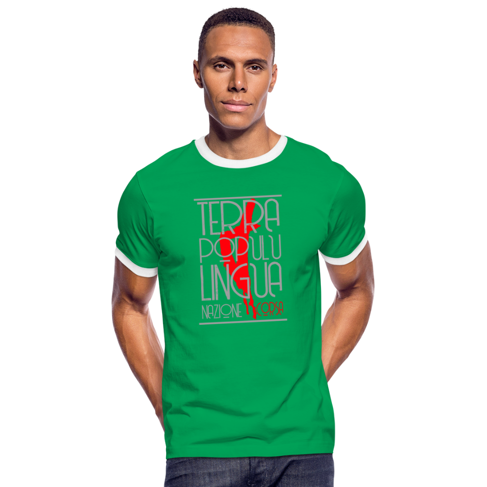 T-shirt Sport Nazione Corsa - Ochju Ochju vert/blanc / M SPOD T-shirt contrasté Homme T-shirt Sport Nazione Corsa
