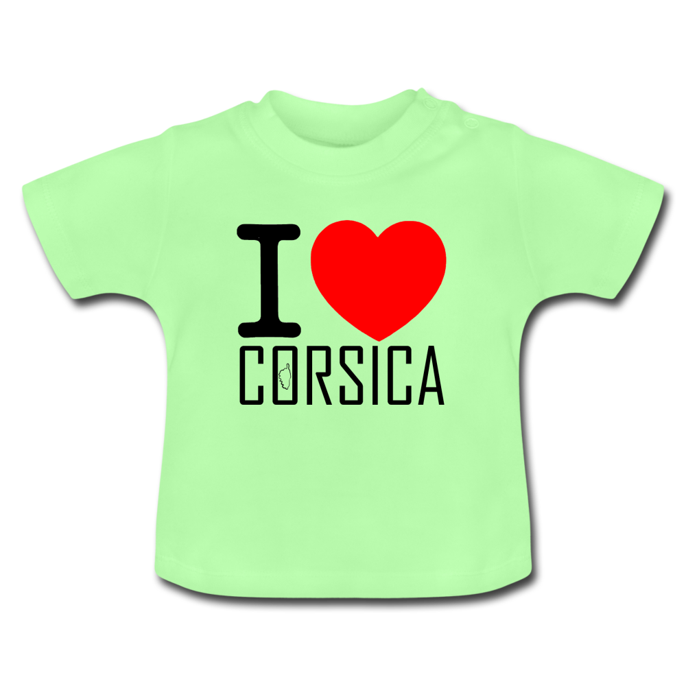 T-shirt Bébé I Love Corsica - Ochju Ochju vert menthe / 3-6 mois SPOD T-shirt Bébé T-shirt Bébé I Love Corsica