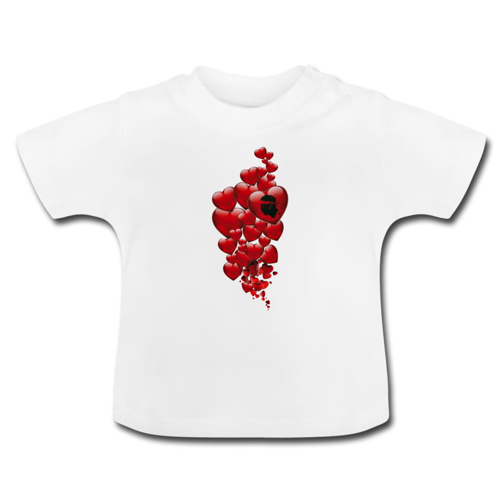 T-shirt Bébé Coeurs Corses - Ochju Ochju blanc / 3-6 mois SPOD T-shirt Bébé T-shirt Bébé Coeurs Corses