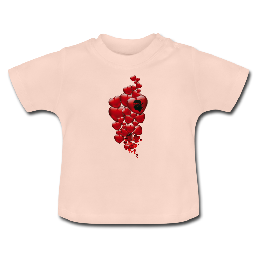 T-shirt Bébé Coeurs Corses - Ochju Ochju rose cristal / 3-6 mois SPOD T-shirt Bébé T-shirt Bébé Coeurs Corses
