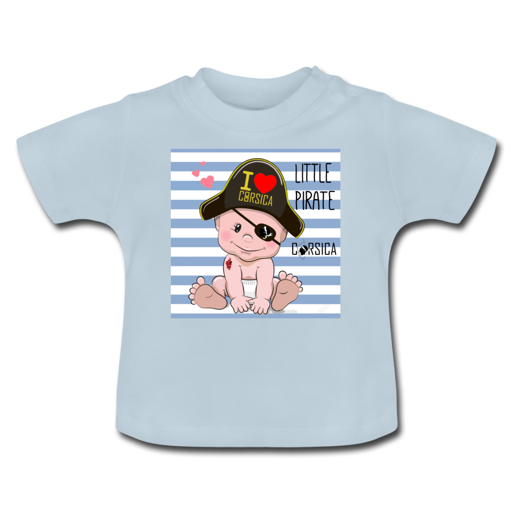 T-shirt Bébé Little Pirate of Corsica - Ochju Ochju bleu clair / 3-6 mois SPOD T-shirt Bébé T-shirt Bébé Little Pirate of Corsica