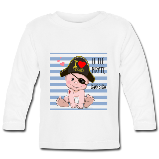 T-shirt Bébé Pirate of Corsica - Ochju Ochju blanc / 3-6 mois SPOD T-shirt manches longues Bébé T-shirt Bébé Pirate of Corsica